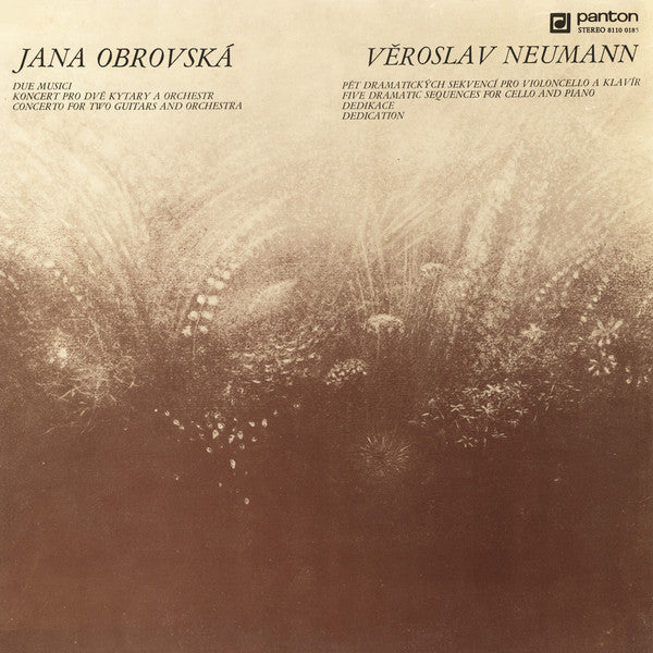 Jana Obrovská, Věroslav Neumann, Milan Zelenka, Lubomír Brabec, Radio Symphony Orchestra Pilsen, Rostislav Hališka, Josef Chuchro, Josef Hála, Komorní Filharmonie Pardubice, Libor Pešek : Obrovská / Neumann (LP)