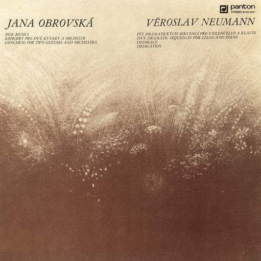 Jana Obrovská, Věroslav Neumann, Milan Zelenka, Lubomír Brabec, Radio Symphony Orchestra Pilsen, Rostislav Hališka, Josef Chuchro, Josef Hála, Komorní Filharmonie Pardubice, Libor Pešek : Obrovská / Neumann (LP)