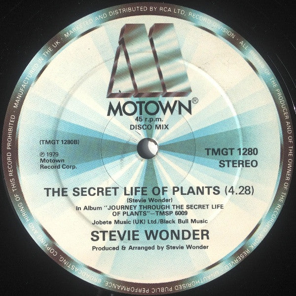 Stevie Wonder : Ribbon In The Sky / Secret Life Of Plants (12", Dis)