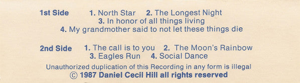 Daniel Cecil Hill* : Winter Night Song (Cass, Album)