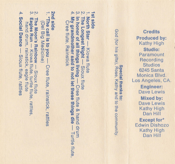 Daniel Cecil Hill* : Winter Night Song (Cass, Album)