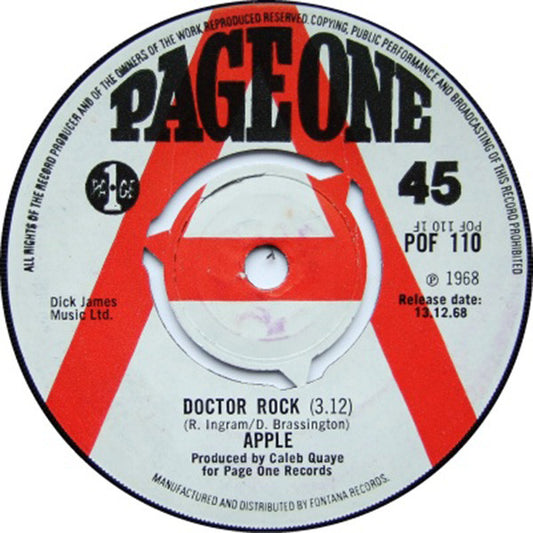 Apple (4) : Doctor Rock (7", Single, Promo)