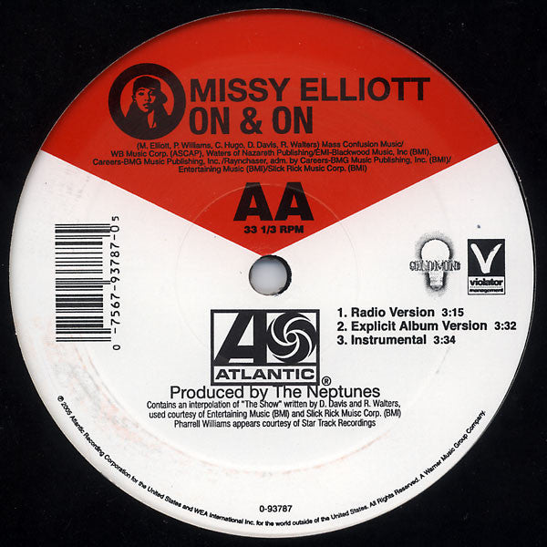 Missy Elliott Featuring Ciara (2) & Fat Man Scoop* : Lose Control / On & On (12", Single)