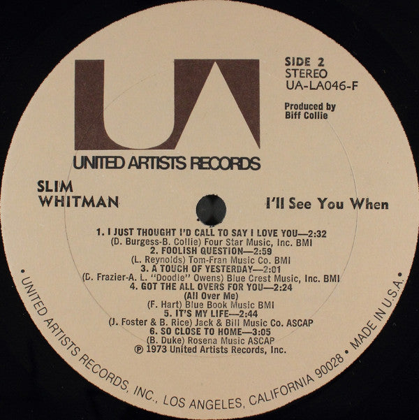 Slim Whitman : I'll See You When (LP)