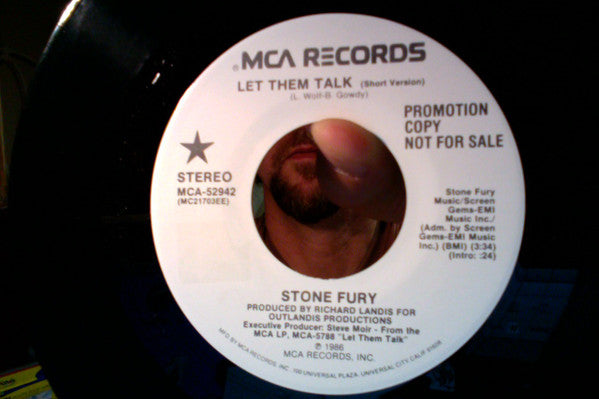 Stone Fury : Let Them Talk (7", Promo)