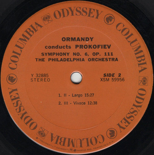 Prokofiev* - Ormandy*, Philadelphia Orchestra* : Ormandy Conducts Prokoviev: Symphony No. 6 (LP, Album)