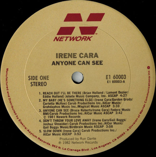 Irene Cara : Anyone Can See (LP, Album, Club)