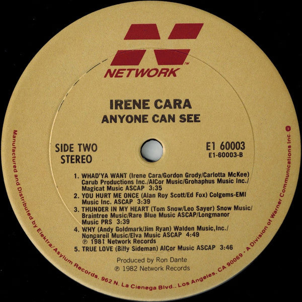 Irene Cara : Anyone Can See (LP, Album, Club)