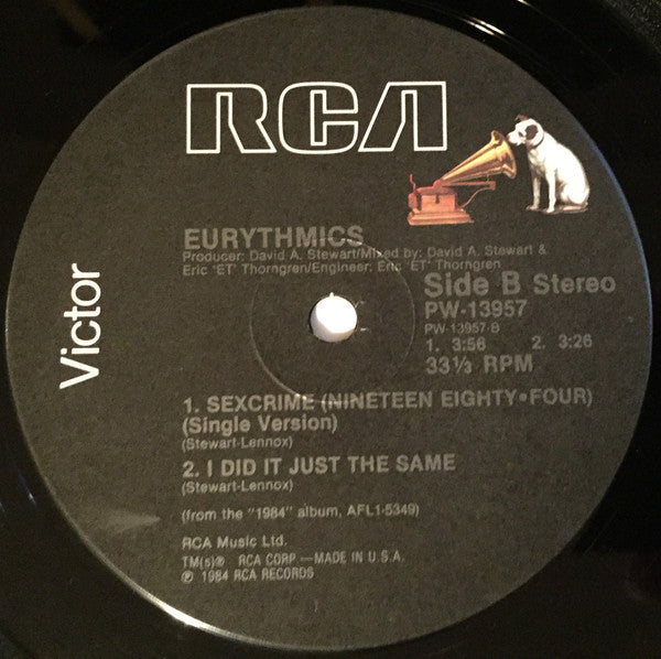 Eurythmics : Sexcrime (Nineteen Eighty-Four) (12", Single)