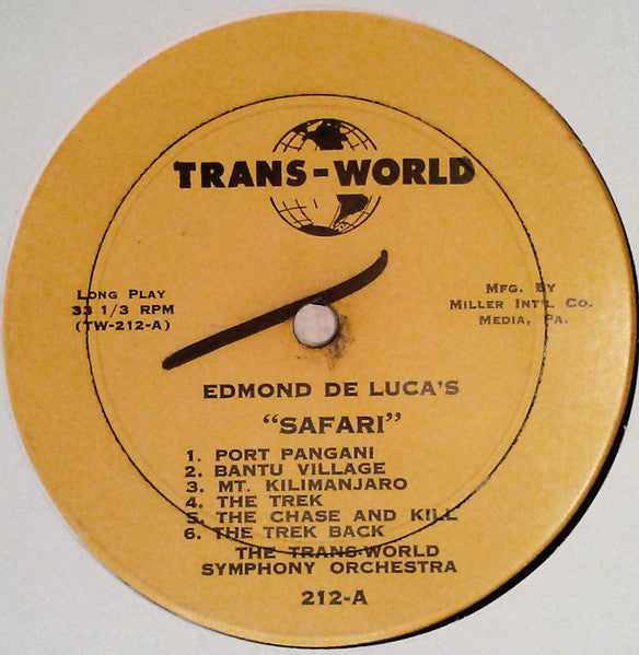 Edmond De Luca, The Trans-World Symphony Orchestra, Heinrich Alster : Edmond De Luca's Safari  (LP, Album, Mono)