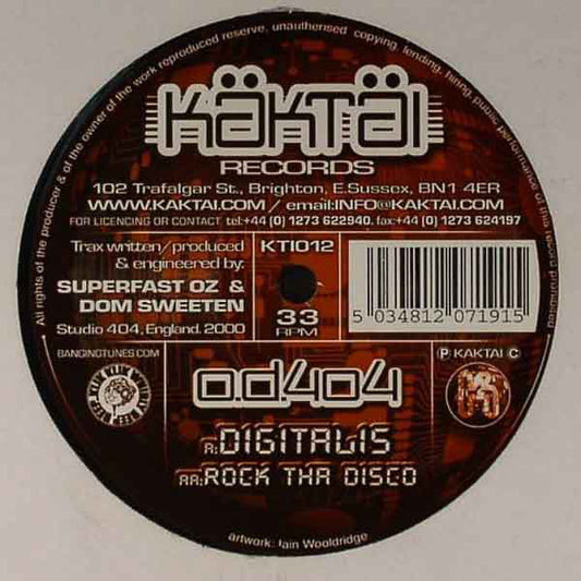 O.D.404* : Digitalis / Rock Tha Disco (12")