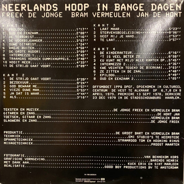 Neerlands Hoop In Bange Dagen : OFFSMBOET IPPQ DPEF (B=A) (2xLP, Album, Gat)