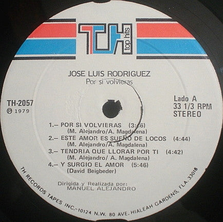 José Luis Rodríguez : Por Si Volvieras (LP, Album)