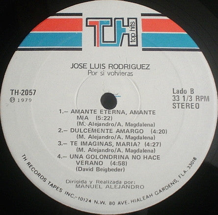 José Luis Rodríguez : Por Si Volvieras (LP, Album)
