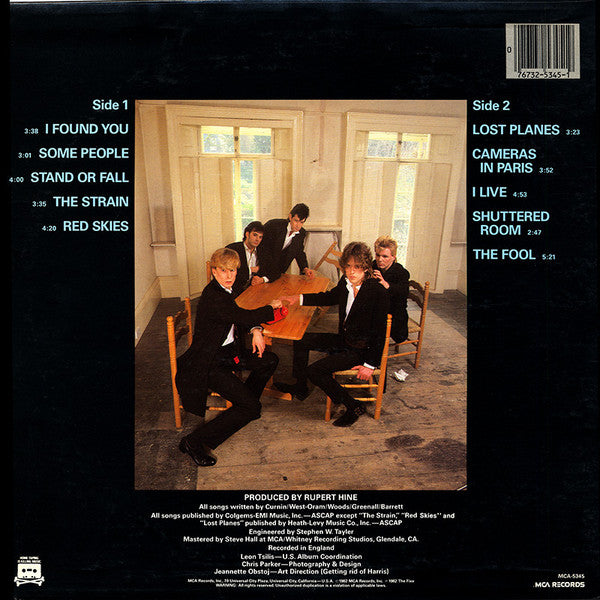 The Fixx : Shuttered Room (LP, Album)