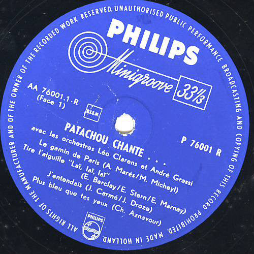 Patachou : Chante Ses Derniers Succès (1ère Série) (10", Album, Mono, RE)