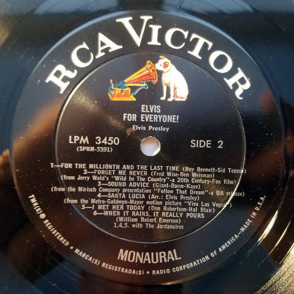 Elvis* : Elvis For Everyone! (LP, Album, Mono, Hol)