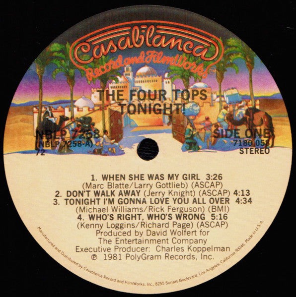 The Four Tops* : Tonight! (LP, Album)