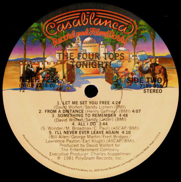 The Four Tops* : Tonight! (LP, Album)