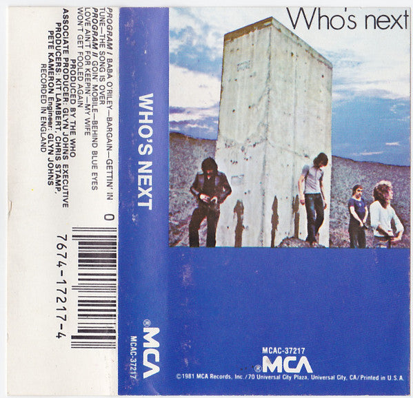The Who : Who's Next (Cass, Album)