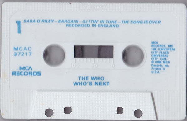 The Who : Who's Next (Cass, Album)
