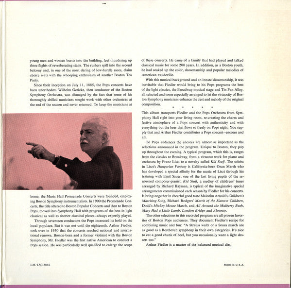 Arthur Fiedler, Boston Pops* : Everything But The Beer... (Arthur Fiedler Conducts A Boston Pops Concert) (2xLP, Album, Ind)