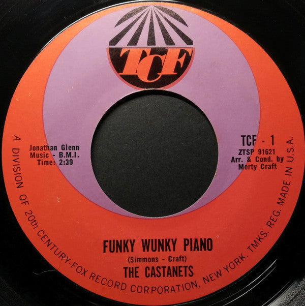 The Castanets : I Love Him / Funky Wunky Piano (7", Single)