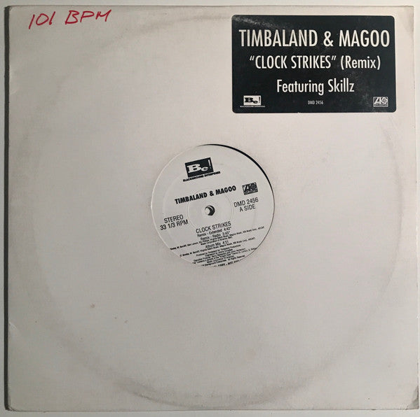 Timbaland & Magoo Featuring Skillz : Clock Strikes (Remix) (12", Single, Promo)