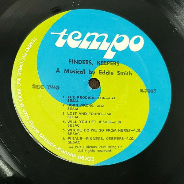 Eddie Smith (12) Featuring The New Parables : Finders, Keepers - A Musical For The Young Choir (LP, Album)