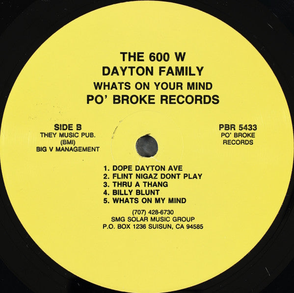 The 600 W Dayton Family* : What's On Your Mind (LP, Album)