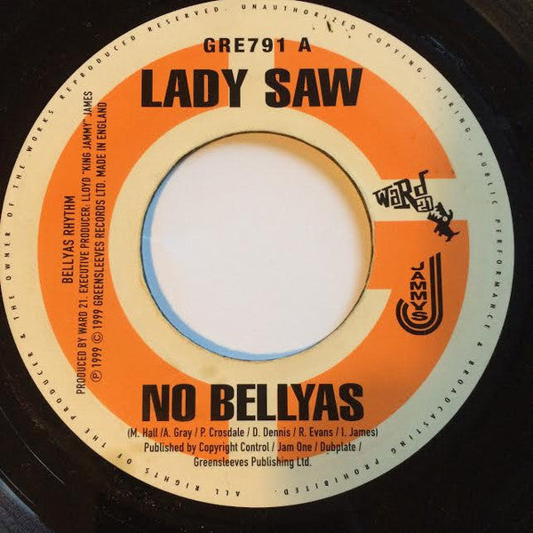 Lady Saw / Admiral Bailey : No Bellyas / Bashy Bashy (7")