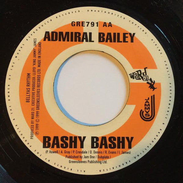 Lady Saw / Admiral Bailey : No Bellyas / Bashy Bashy (7")