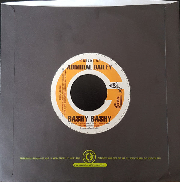 Lady Saw / Admiral Bailey : No Bellyas / Bashy Bashy (7")