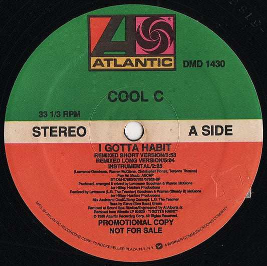 Cool C : I Gotta Habit (Remix) / Mary Go Round (12", Promo)