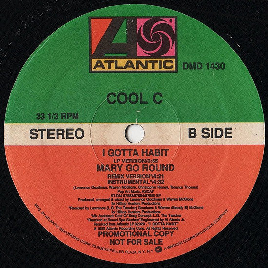 Cool C : I Gotta Habit (Remix) / Mary Go Round (12", Promo)