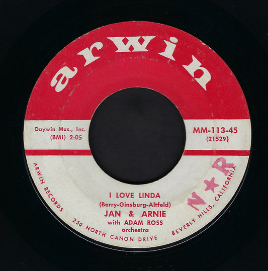 Jan & Arnie : I Love Linda (7", Single, Mono)