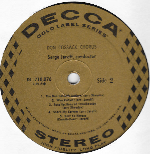 Don Kosaken Chor Serge Jaroff, Serge Jaroff : Meadowland And Other Favorites (LP, Album)