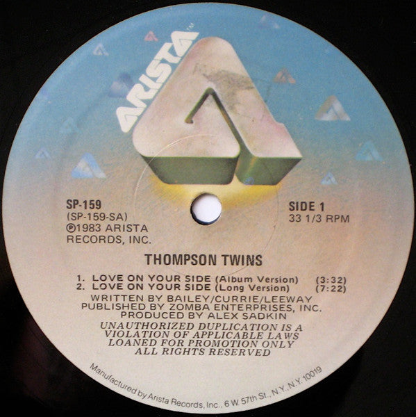 Thompson Twins : Love On Your Side (12", Promo)