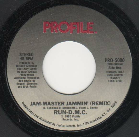 Run-D.M.C.* : Jam-Master Jammin' (Remix) (7", Styrene)