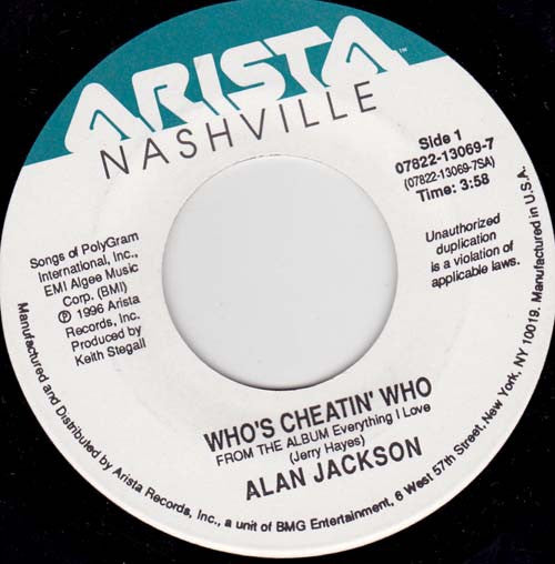 Alan Jackson (2) : Who's Cheatin' Who (7", Single)