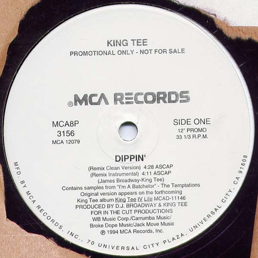 King Tee : Dippin' / Duck (12", Single, Promo)
