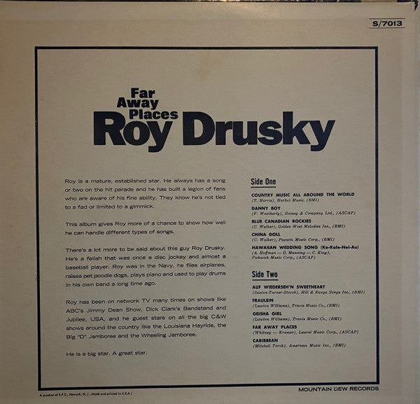 Roy Drusky : Far Away Places - Country Music All Around The World (LP, Album)