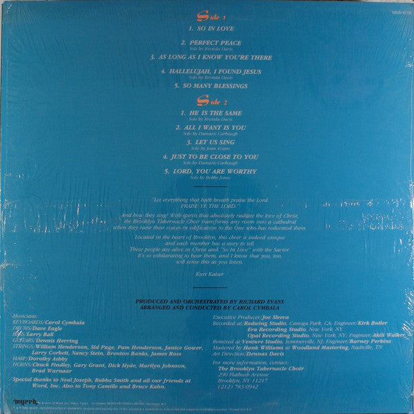The Brooklyn Tabernacle Choir : So In Love! (LP)