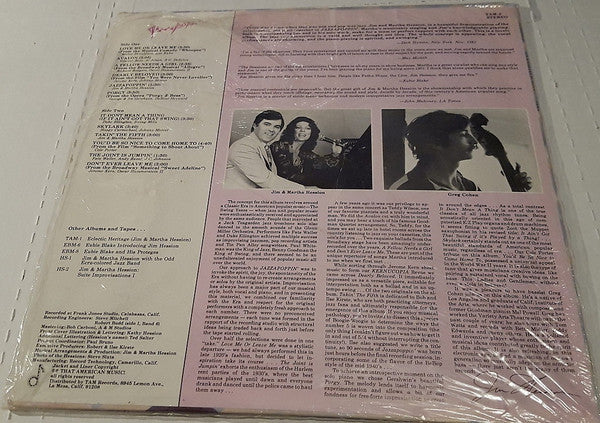 Jim*  &  Martha Hession : Jazzapoppin´ (LP, Album)