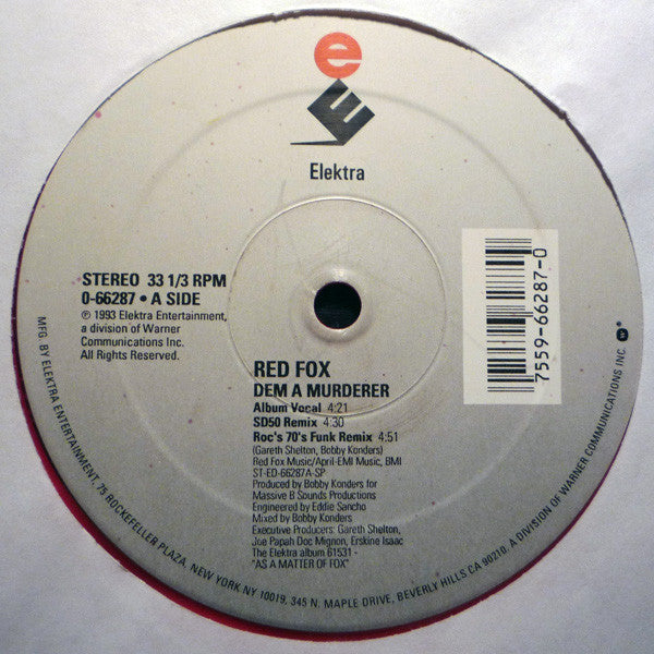 Red Fox (2) : Dem A Murderer (12", Red)