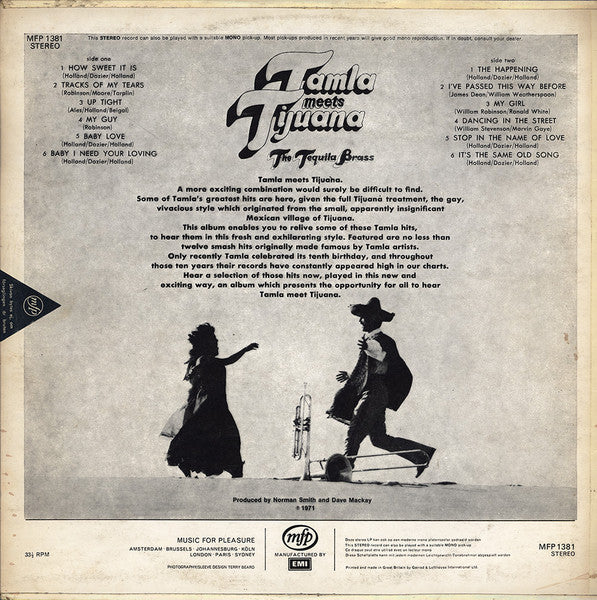 The Tequila Brass* : Tamla Meets Tijuana (LP, Album)