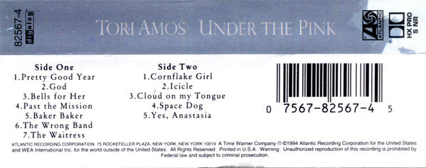 Tori Amos : Under The Pink (Cass, Album, SR,)