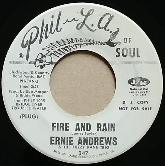 Ernie Andrews : Fire And Rain / It Was A Good Time (7", Single, Promo)