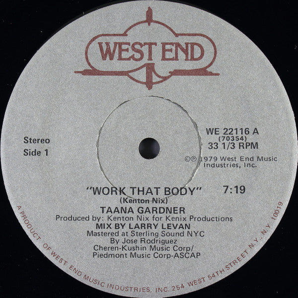 Taana Gardner : Work That Body (12", Single)