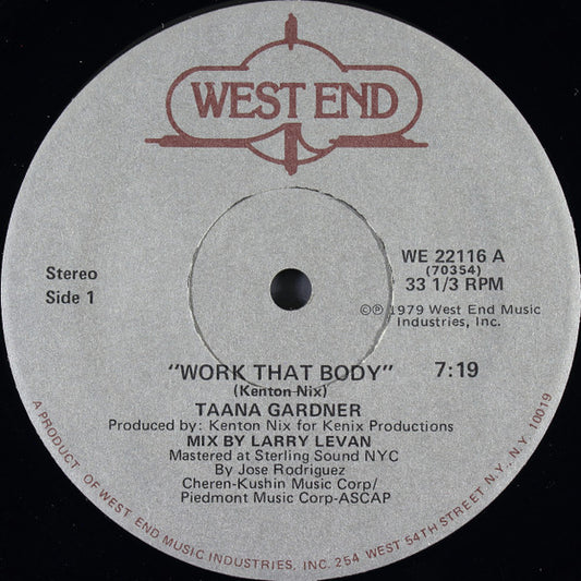 Taana Gardner : Work That Body (12", Single)
